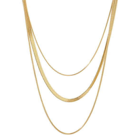 Fashion Geometric Stainless Steel Tassel Plating Necklace