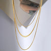 Fashion Geometric Stainless Steel Tassel Plating Necklace