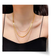 Fashion Geometric Stainless Steel Tassel Plating Necklace