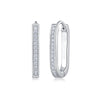 Fashion Geometric Ushaped Women's S925 Silver Moissanite Inlaid Earrings