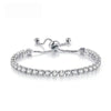 Fashion Geometric Zircon Inlaid Copper Bracelet Pullout Adjustable Length Combination Set Tennis Chain