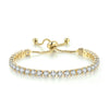 Fashion Geometric Zircon Inlaid Copper Bracelet Pullout Adjustable Length Combination Set Tennis Chain