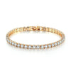 Fashion Geometric Zircon Inlaid Copper Bracelet Pullout Adjustable Length Combination Set Tennis Chain