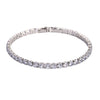 Fashion Geometric Zircon Inlaid Copper Bracelet Pullout Adjustable Length Combination Set Tennis Chain