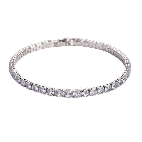 Fashion Geometric Zircon Inlaid Copper Bracelet Pullout Adjustable Length Combination Set Tennis Chain