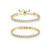 Fashion Geometric Zircon Inlaid Copper Bracelet Pullout Adjustable Length Combination Set Tennis Chain