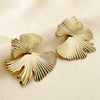 Fashion Ginkgo Leaf Pendant Earrings For Women Stainless Steel Electroplated Jewelry