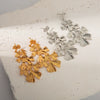 Fashion Ginkgo Leaf Pendant Earrings For Women Stainless Steel Electroplated Jewelry