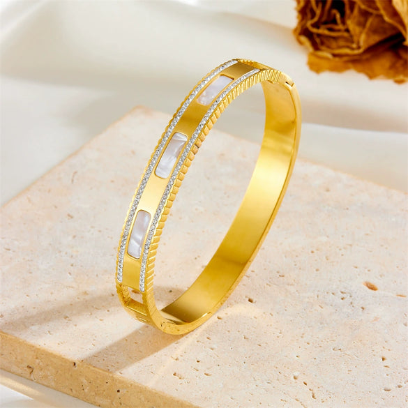 Fashion Girls Women's Titanium Steel Animals Style Diamond Inlay Bracelet