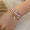 Fashion Glass Rice Bead Daisy Handmade Combination Bracelet For Women