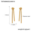 Fashion Gold Knotted Tassel Snake Chain Long Necklace Earrings Set Titanium Steel Electroplated
