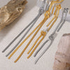 Fashion Gold Knotted Tassel Snake Chain Long Necklace Earrings Set Titanium Steel Electroplated