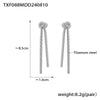 Fashion Gold Knotted Tassel Snake Chain Long Necklace Earrings Set Titanium Steel Electroplated