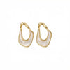 Fashion Gold Plated Copper Water Drop Earrings For Women With Exaggerated Irregular Geometric Shape And Electroplated Finish