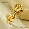Fashion Hairpin Stainless Steel 18K Electroplating Bow Petal Scallop Style For Women