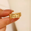 Fashion Half Face Ring Alloy Retro Cartoon Characters Electroplating Unisex Open Ring
