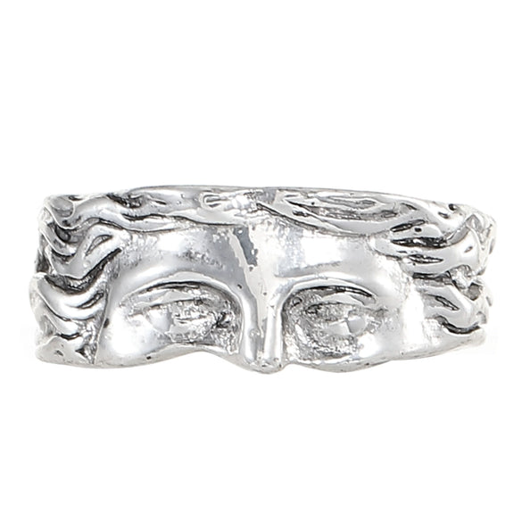 Fashion Half Face Ring Alloy Retro Cartoon Characters Electroplating Unisex Open Ring