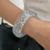 Fashion Hand Jewelry Light Luxury Gold Foil Resin Bracelet For Women Irregular Shape Polish Processing