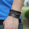 Fashion Geometric Tree Pu Leather Braid Men'S Bracelets