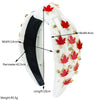 Fashion Headband Alloy Rhinestone Inlaid Turkey Maple Design For Women