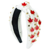 Fashion Headband Alloy Rhinestone Inlaid Turkey Maple Design For Women