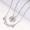 Fashion Heart Shape Alloy Copper Plating Inlay Crystal Pendant Necklace 1 Piece