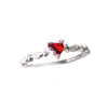 Fashion Heart Shape Alloy Rhinestone Zircon Women's Rings