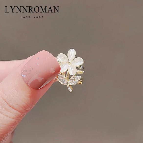 Fashion Heart Shape Bow Knot Alloy Plating Artificial Pearls Rhinestones Hair Claws 1 Piece