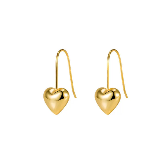 Fashion Heart Shape Sterling Silver Earrings 1 Pair