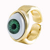 Fashion Heart Shaped Shell Open Ring In Copper With Gold Plated Finish And Micro Pave Zircon Geometric Adjustable Unisex Ring