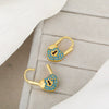 Fashion Heartshaped Brass Electroplated Real Gold Micro Inlaid Zircon Earrings For Female