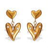 Fashion Heartshaped 18K Goldplated 316L Stainless Steel Women's Earrings