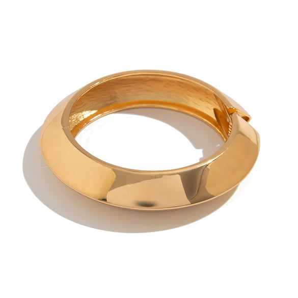 Fashion Heavy Industry Metal Exaggerated Irregular Wave Electroplated Bracelet
