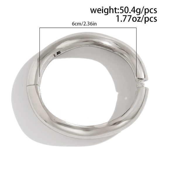 Fashion Heavy Industry Metal Exaggerated Irregular Wave Electroplated Bracelet