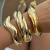 Fashion Heavy Industry Metal Exaggerated Irregular Wave Electroplated Bracelet