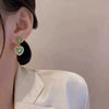Fashion High End Female Alloy Earrings With Heart Shaped Design And Diamond Accents
