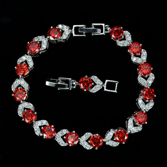 Fashion Highend Atmosphere Color With Diamond White Crystal Aaa Zircon Bracelet Women's Hand Jewelry Wholesale