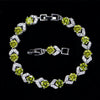 Fashion Highend Atmosphere Color With Diamond White Crystal Aaa Zircon Bracelet Women's Hand Jewelry Wholesale
