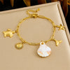 Fashion Highend Ocean Animal Zodiac Stainless Steel Goldplated Chain Bracelet