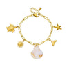 Fashion Highend Ocean Animal Zodiac Stainless Steel Goldplated Chain Bracelet