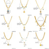 Fashion Highend Retro Doublelayered Goldplated Stainless Steel Palm Eye Pendant Necklace