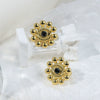 Fashion Highend Stainless Steel Electroplated Sunflower And Devil's Eye Ring For Unisex