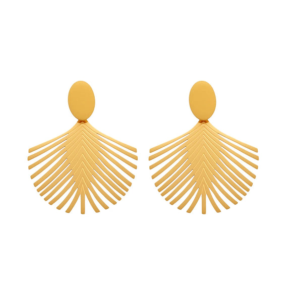 Fashion Highend 316L Stainless Steel Goldplated Geometric Exaggerated Earrings For Women