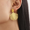 Fashion Highend 316L Stainless Steel Goldplated Geometric Exaggerated Earrings For Women