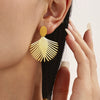 Fashion Highend 316L Stainless Steel Goldplated Geometric Exaggerated Earrings For Women