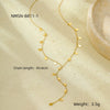 Fashion Highend Stainless Steel Long Tassel Dropshaped 18K Goldplated Women's Necklace