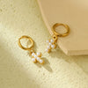 Fashion Highend Titanium Steel Geometric Cross Earrings For Women With Electroplating Treatment