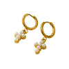 Fashion Highend Titanium Steel Geometric Cross Earrings For Women With Electroplating Treatment
