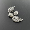 Fashion Hip Hop Angel Wings Pendant Titanium Steel Necklace With Doll Pattern And Polishing Treatment