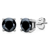 Fashion Hiphop Geometric 925 Silver 18K Gold Plated Earrings With Black Moussan Diamond Unisex